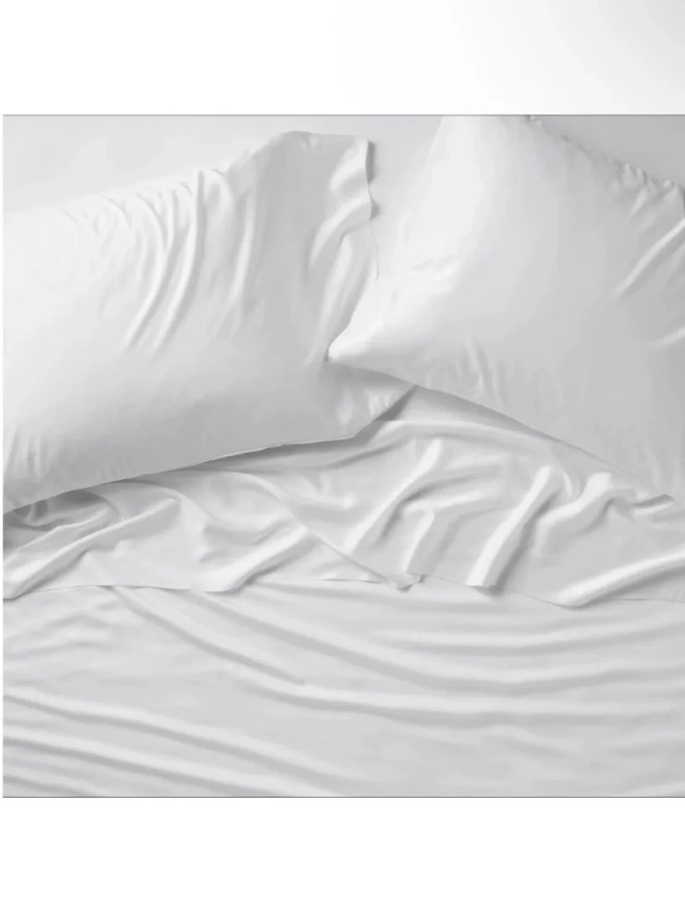 NWT King 400 Thread Count Rayon from Bamboo Sheet Set White - Casaluna